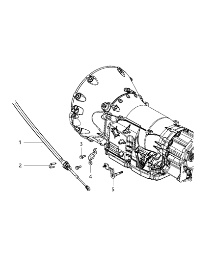 2020 Dodge Charger Gearshift Lever, Cable And Bracket Diagram 4 - Thumbnail