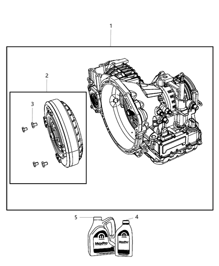 2016 Dodge Journey Transmission / Transaxle Assembly of Automatic Transmission Diagram 1 - Thumbnail