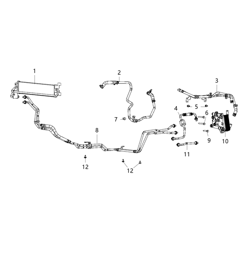2021 Jeep Gladiator Transmission Oil Cooler & Lines Diagram 2 - Thumbnail