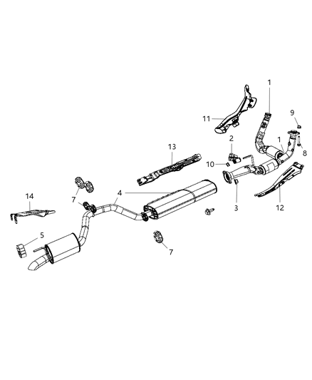 2008 Jeep Commander Exhaust System Diagram 2 - Thumbnail