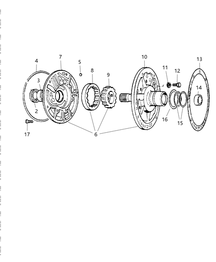 2001 Dodge Ram 2500 Regular Cab Oil Pump With Reaction Shaft Diagram 1 - Thumbnail