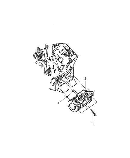2007 Jeep Liberty Compressor & Mounting Diagram 1 - Thumbnail