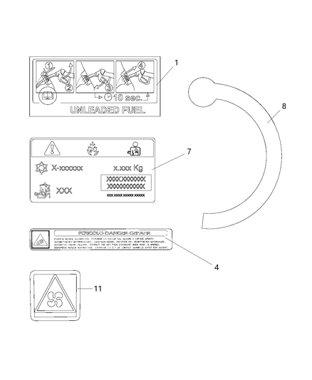 2020 Jeep Renegade Label Fuel Diagram for 68201870AA