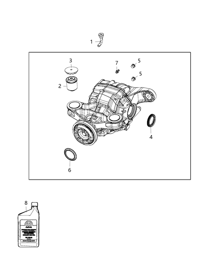 2017 Dodge Challenger Housing And Differential With Internal Components Diagram 3 - Thumbnail