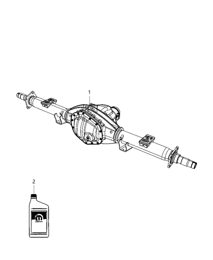 2011 Ram 3500 Pickup Rear Axle Assembly Diagram 1 - Thumbnail