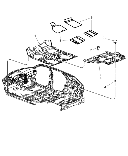 2008 Chrysler Pacifica Plug Winch Cover Spare Tire Diagram for YS04BD5AC