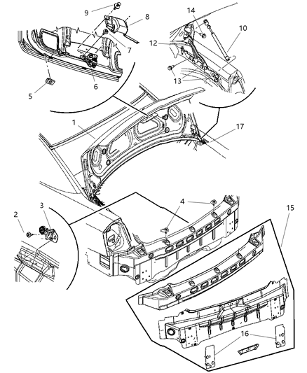 Lock Actuator, Rear Diagram for 5056268AG