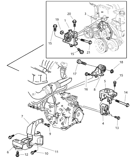 1998 Dodge Caravan Engine Mounts Diagram 3 - Thumbnail