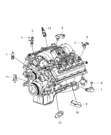 2016 Dodge Durango Sensors, Engine Diagram 2 - Thumbnail