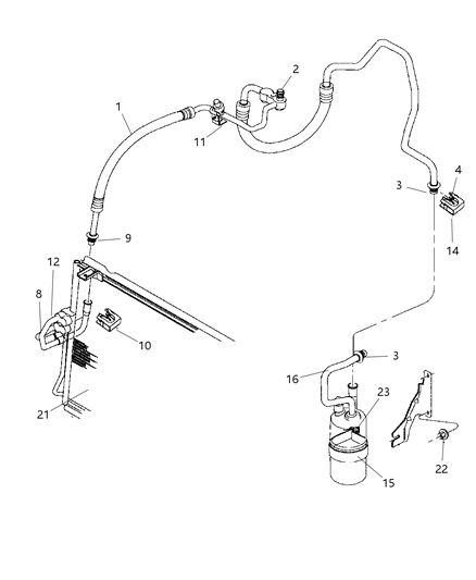 1999 Jeep Wrangler Plumbing - HEVAC Diagram 4 - Thumbnail