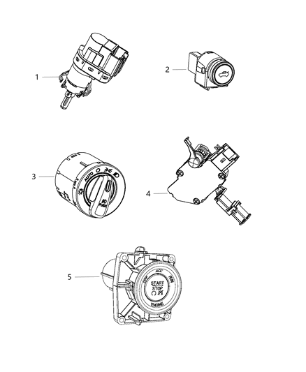 2012 Dodge Dart Switch Headlamp Diagram for 68141054AA