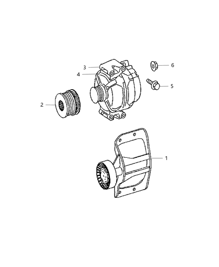 2007 Dodge Sprinter 2500 Generator Engine Diagram for 68022877AB