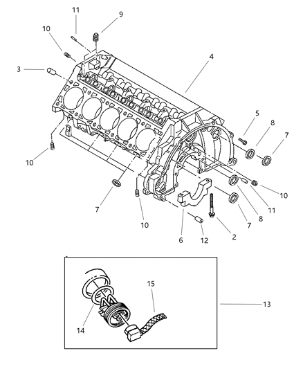 2002 Dodge Ram 3500 Regular Cab Cylinder Block Diagram 3 - Thumbnail