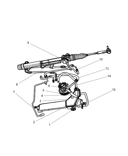 2006 Jeep Commander Gear Power Steering Diagram for 52090488AC