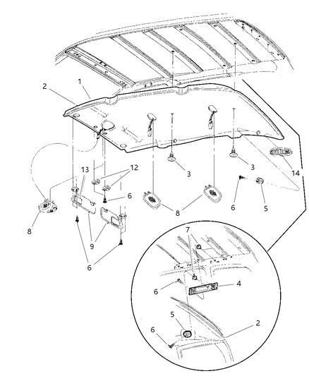 1997 Chrysler Town & Country Lens Diagram for 4778794