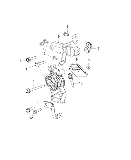 2019 Ram 1500 New Style Engine Mounting Right Side Diagram 2 - Thumbnail