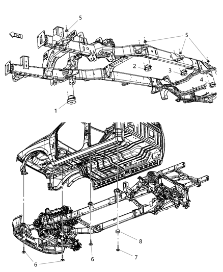 2019 Ram 1500 Cushion Damper, Rear Diagram for 52122532AB