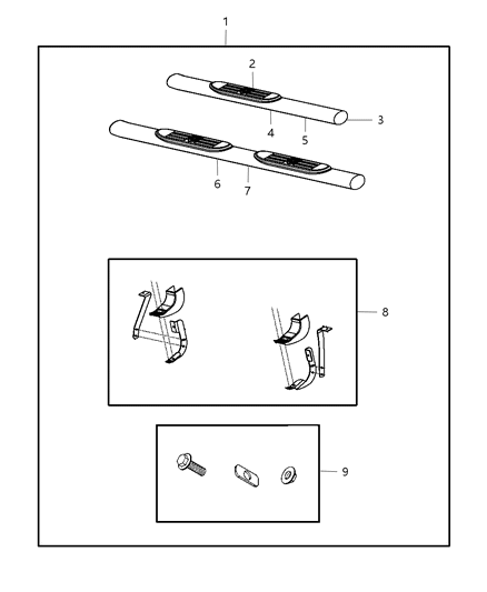 2011 Ram 3500 Cab Chassis Step Kit Diagram