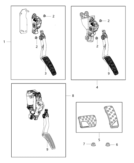 2014 Chrysler 300 Pedal Accelerator Diagram for 4861714AE