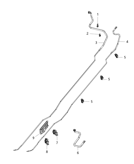 2018 Ram 2500 Fuel Lines, Rear Diagram 2 - Thumbnail