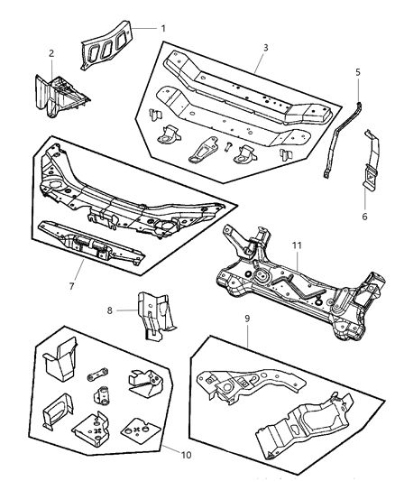 2006 Chrysler Sebring Front Frame, Front Diagram 2 - Thumbnail