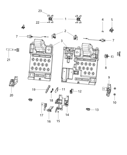 2015 Chrysler 300 Strap, Rear Diagram for 1YG20DX9AA