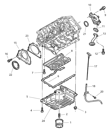 1998 Chrysler Concorde Dipstick Diagram for 4663790AB