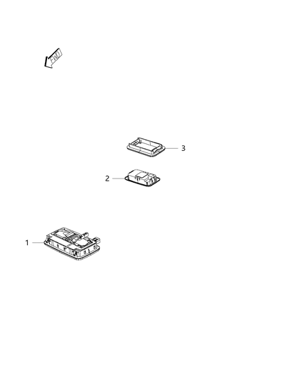 2020 Ram ProMaster City Cargo Lamp, Driver Side Diagram for 6XG72LDMAA