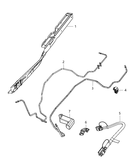2012 Jeep Liberty Bundle Fuel Line Diagram for 52100320AD