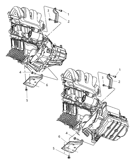 2004 Dodge Neon Support - Structural Collar & Intake Manifold Diagram 1 - Thumbnail