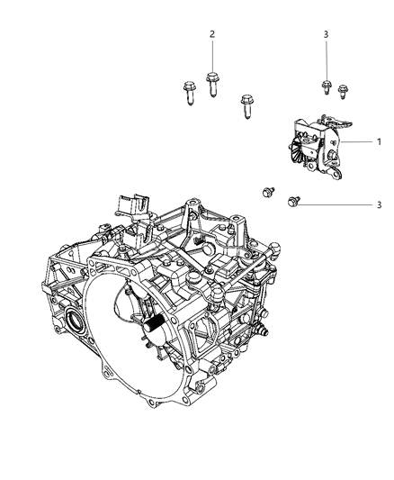 2012 Dodge Caliber Mounting Support of Manual Transmission Diagram 1 - Thumbnail