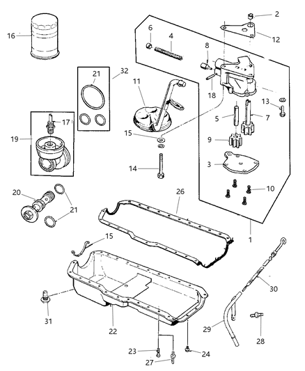 2001 Jeep Cherokee Engine Oiling Diagram 2 - Thumbnail
