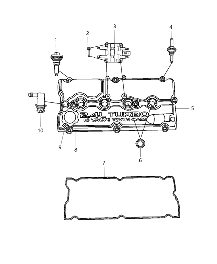 2008 Chrysler PT Cruiser Cylinder Head & Cover Diagram 6 - Thumbnail