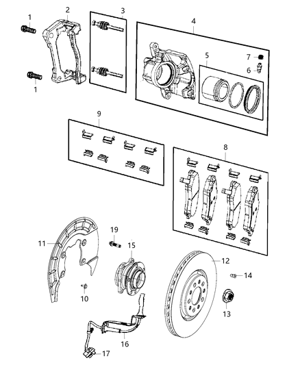 2019 Jeep Cherokee Splash Shield, Front Driver Side Diagram for 68290031AA