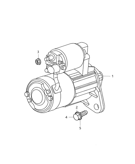 2006 Chrysler PT Cruiser Starter Engine Diagram for RX033125AB