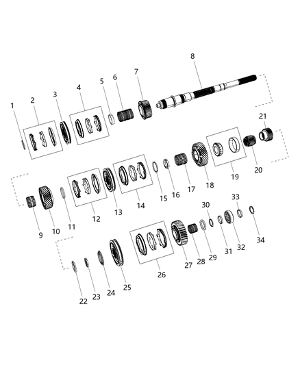 2018 Dodge Challenger Main Shaft Diagram 1 - Thumbnail
