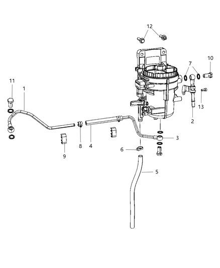 2009 Dodge Ram 3500 Pickup Fuel Filter Diagram 2 - Thumbnail
