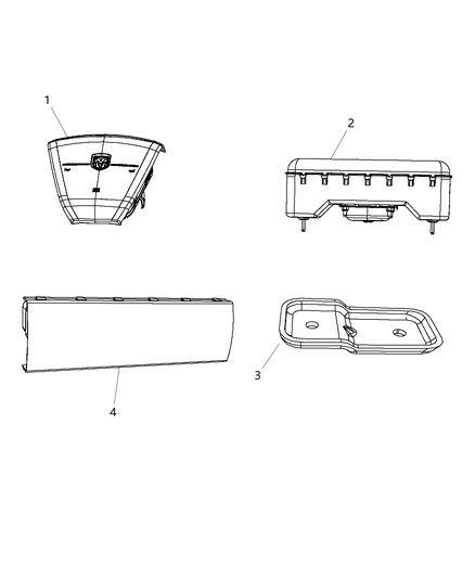 2011 Dodge Journey Air Bag Driver, Driver Side Diagram for 1SL29DX9AB