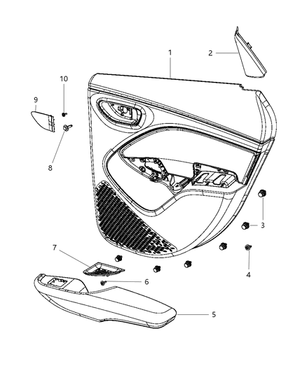 2013 Dodge Dart Cover, Rear Driver Side Diagram for 1TR43DX9AA