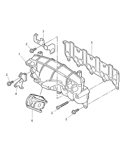 2007 Chrysler Sebring Intake Manifolds & Mounting & Components Diagram 1 - Thumbnail