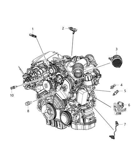 2014 Ram 1500 Sensors, Engine Diagram 1 - Thumbnail