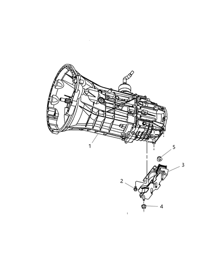 2006 Dodge Ram 1500 Mount, Transmission Diagram 2 - Thumbnail