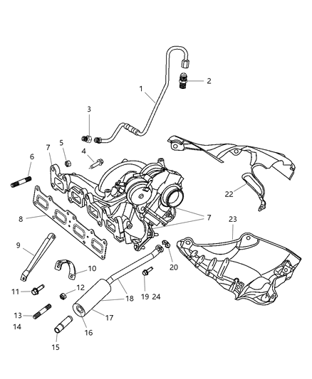 2006 Chrysler PT Cruiser Manifolds - Intake & Exhaust Diagram 3 - Thumbnail
