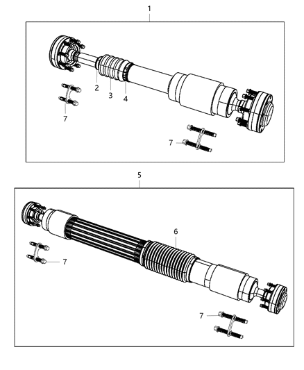 2013 Jeep Wrangler Shaft - Drive of Rear Axle; Differential And Drive Line Diagram