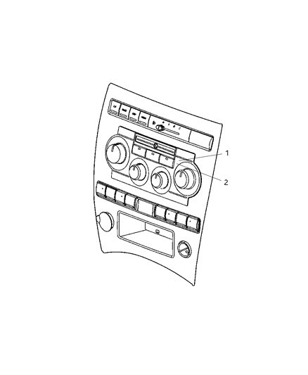 2007 Jeep Commander Control Auto Temperature Control Diagram for 55037980AC