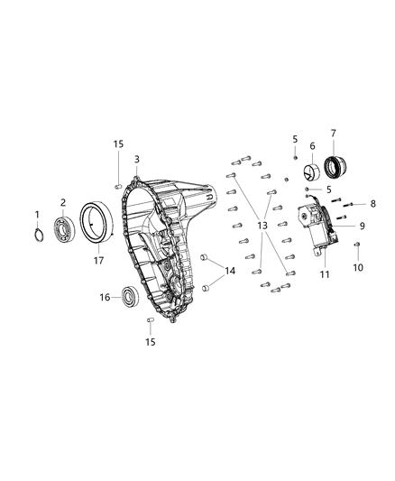 2013 Ram 3500 Pickup Rear Case Half & Extension Diagram 2 - Thumbnail