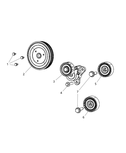 2012 Dodge Journey Pulley & Related Parts Diagram 2 - Thumbnail