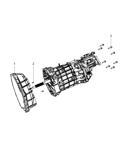 2017 Dodge Challenger Clutch Housing of Manual Transmission Diagram