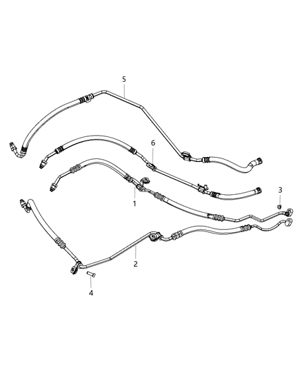 2011 Chrysler 300 Hose Power Steering Return Diagram for 4584564AC