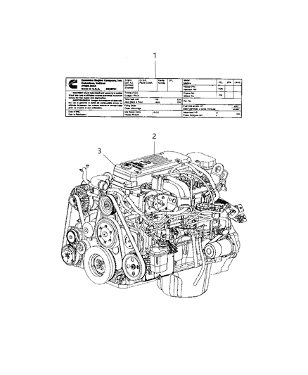 2007 Dodge Ram 3500 Cab Chassis Engine Assembly And Identification Diagram 2 - Thumbnail
